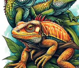 Free Tattoo Flash: Lizards 5