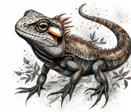 Free Tattoo Flash: Lizards 3