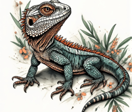 Free Tattoo Flash: Lizards 6