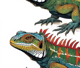 Free Tattoo Flash: Lizards 10