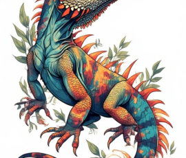 Free Tattoo Flash: Lizards 14