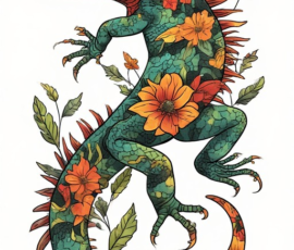 Free Tattoo Flash: Lizards 17