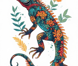 Free Tattoo Flash: Lizards 18