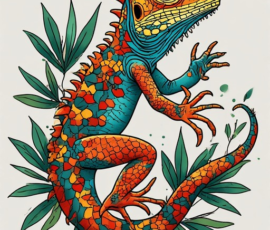 Free Tattoo Flash: Lizards 22