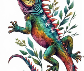 Free Tattoo Flash: Lizards 8