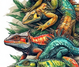Free Tattoo Flash: Lizards 9