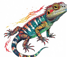 Free Tattoo Flash: Lizards 31