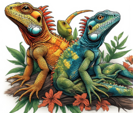 Free Tattoo Flash: Lizards 32